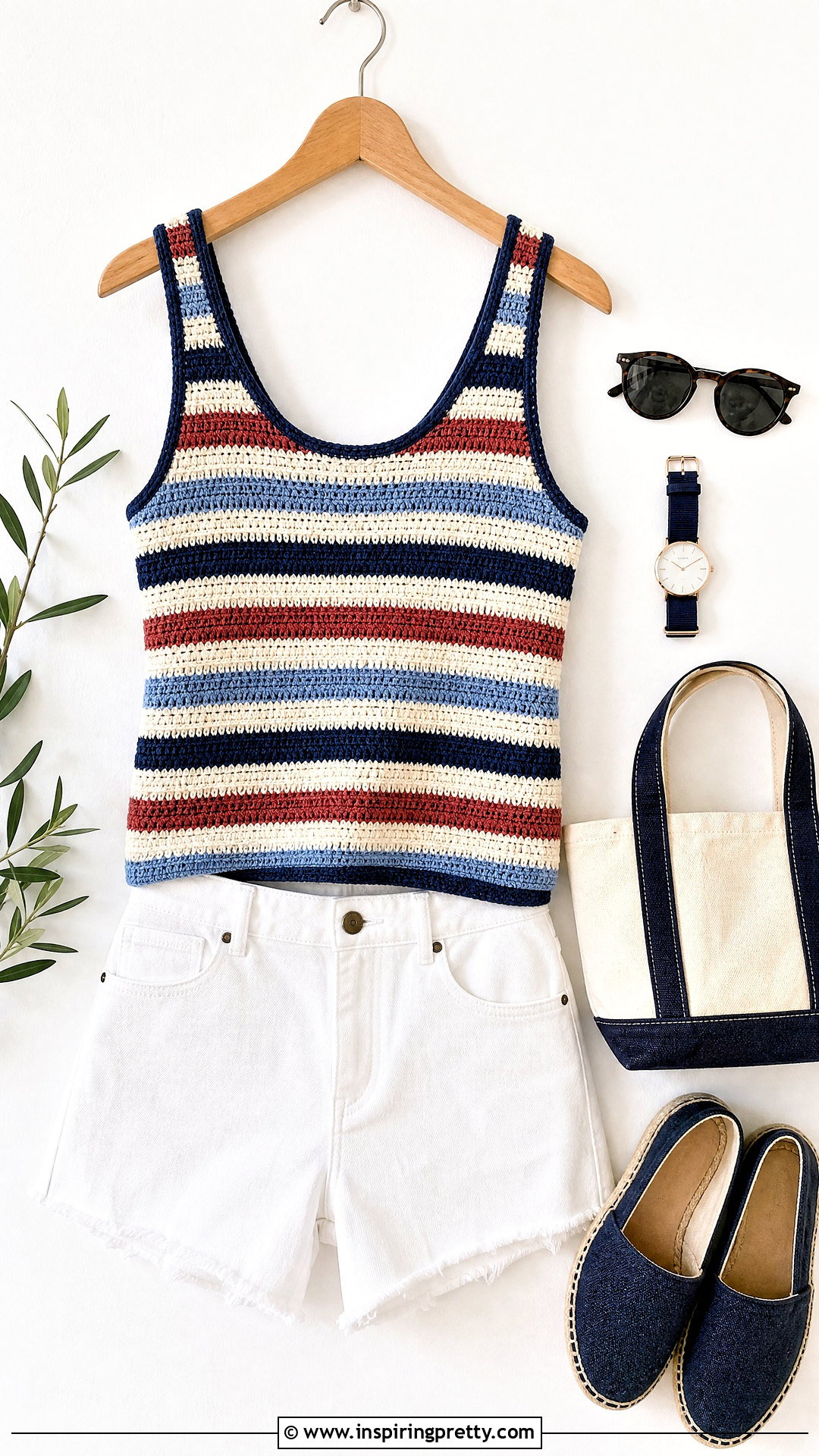 Striped Crochet Tank Top Outfit On Hanger - 20 crochet tank top on hanger ideas