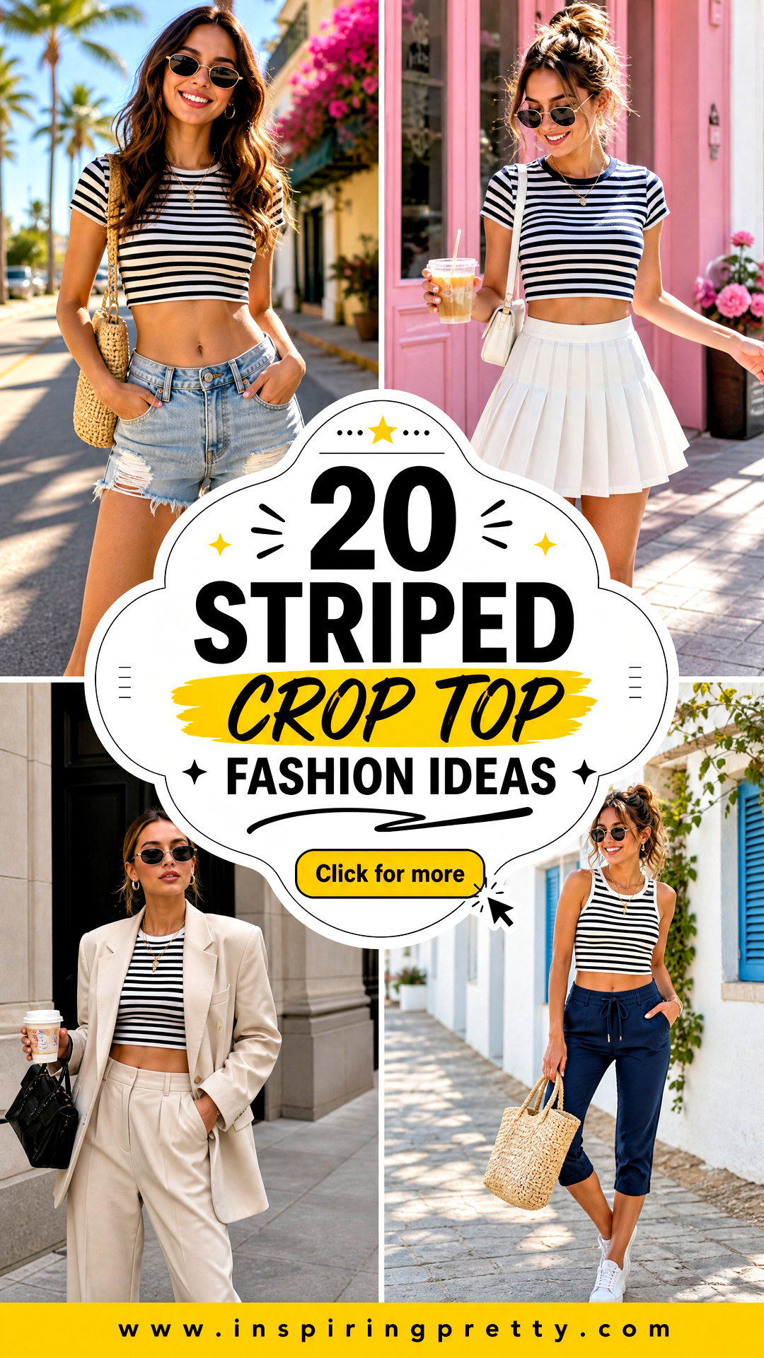 20 Striped Crop Top Fashion Ideas for Fresh Everyday Looks - 20 Striped Crop Top Fashion Ideas for Fresh Everyday Looks