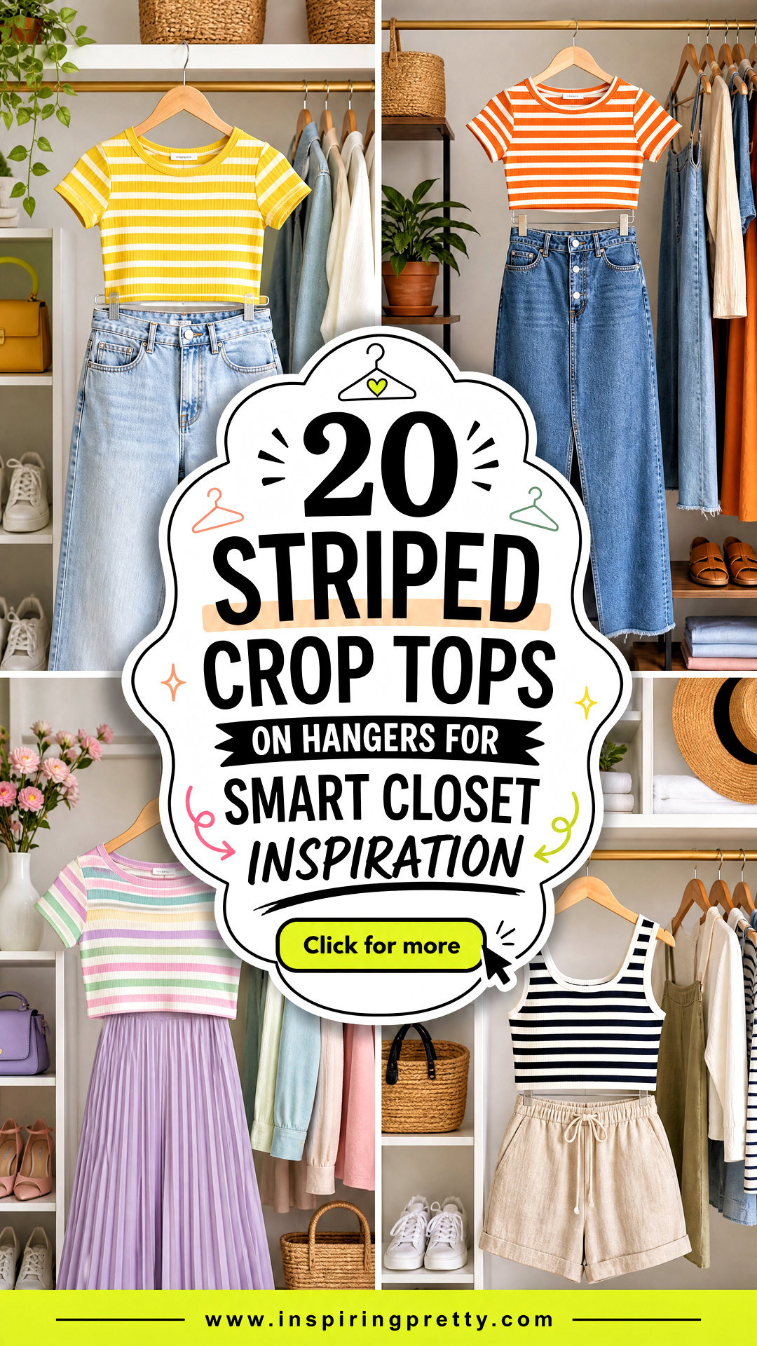 20 Striped Crop Tops on Hangers for Smart Closet Inspiration - 20 Striped Crop Tops on Hangers for Smart Closet Inspiration