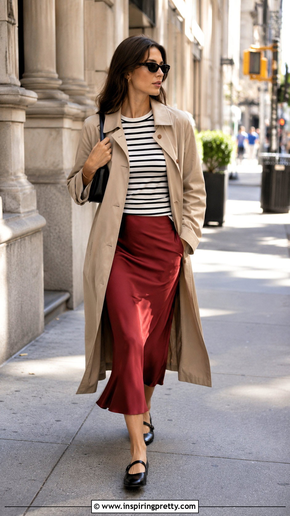 Striped Knit Top With Slip Skirt And Mary Jane Flats - 20 top to wear with slip skirts