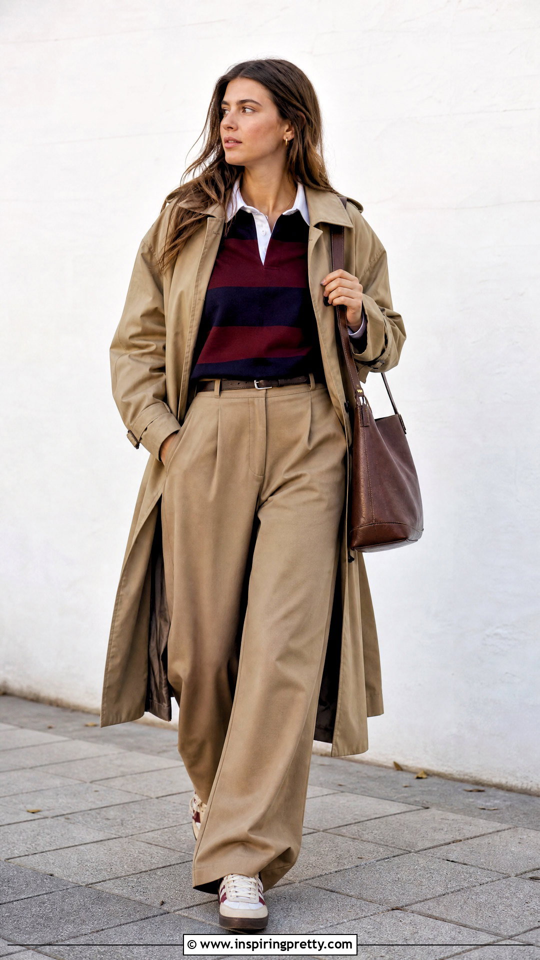 Striped Rugby Top With Wide Leg Trousers - 20 tops for fall 2024 ideas