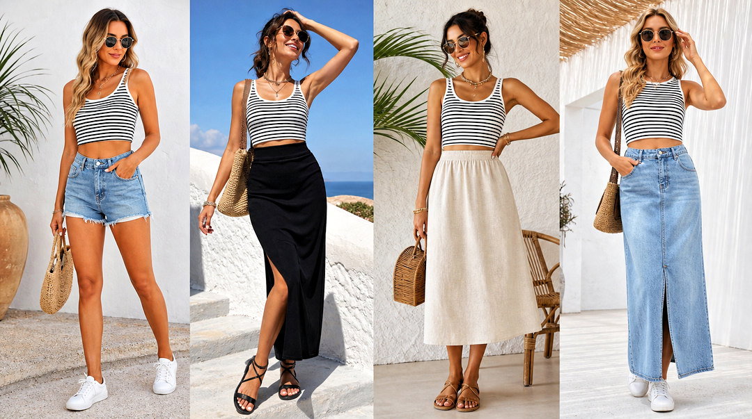 20 Striped Summer Crop Top Outfit Ideas for Effortless Beach Days