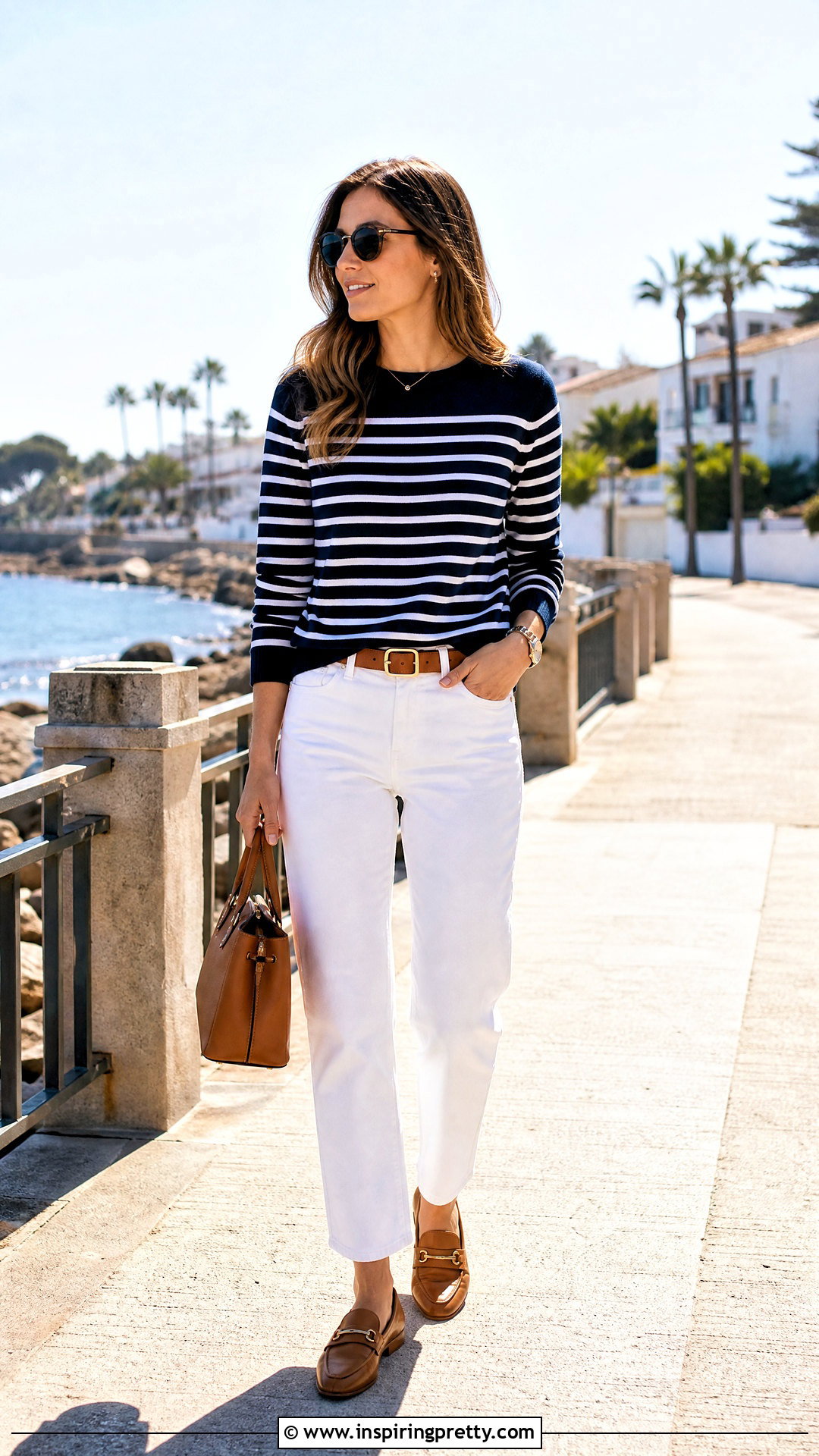 Striped Sweater and White Jeans Outfit - 50 top styles for ladies