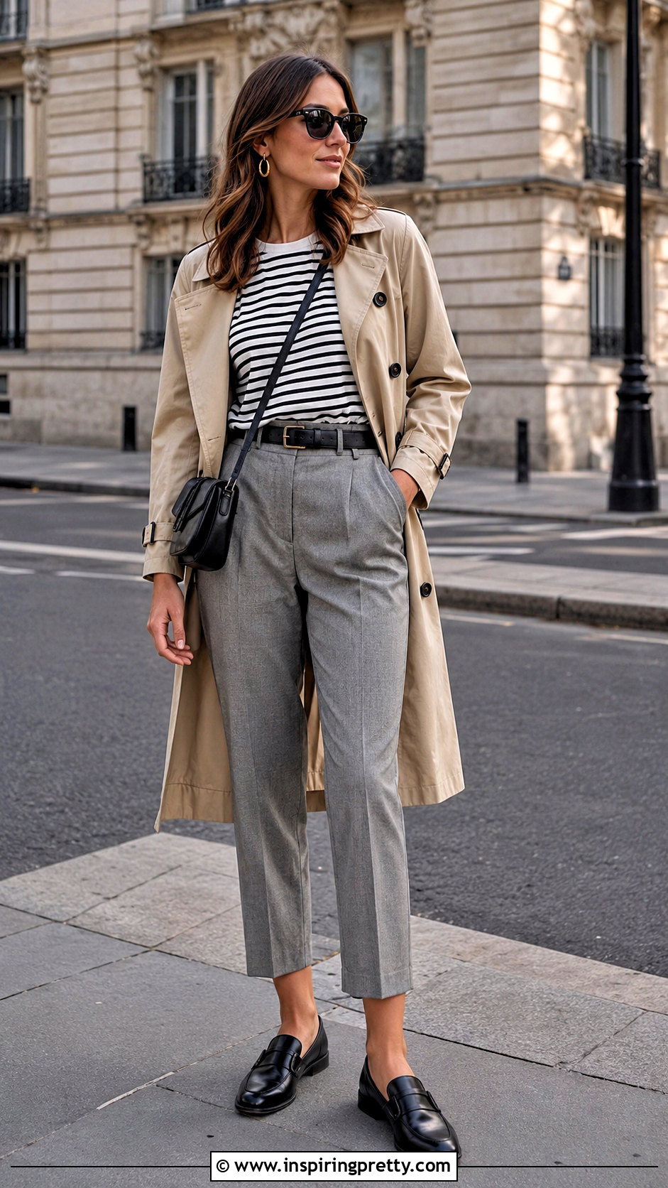 Striped T Shirt With Grey Pants - what top goes with grey pants (20 ways)