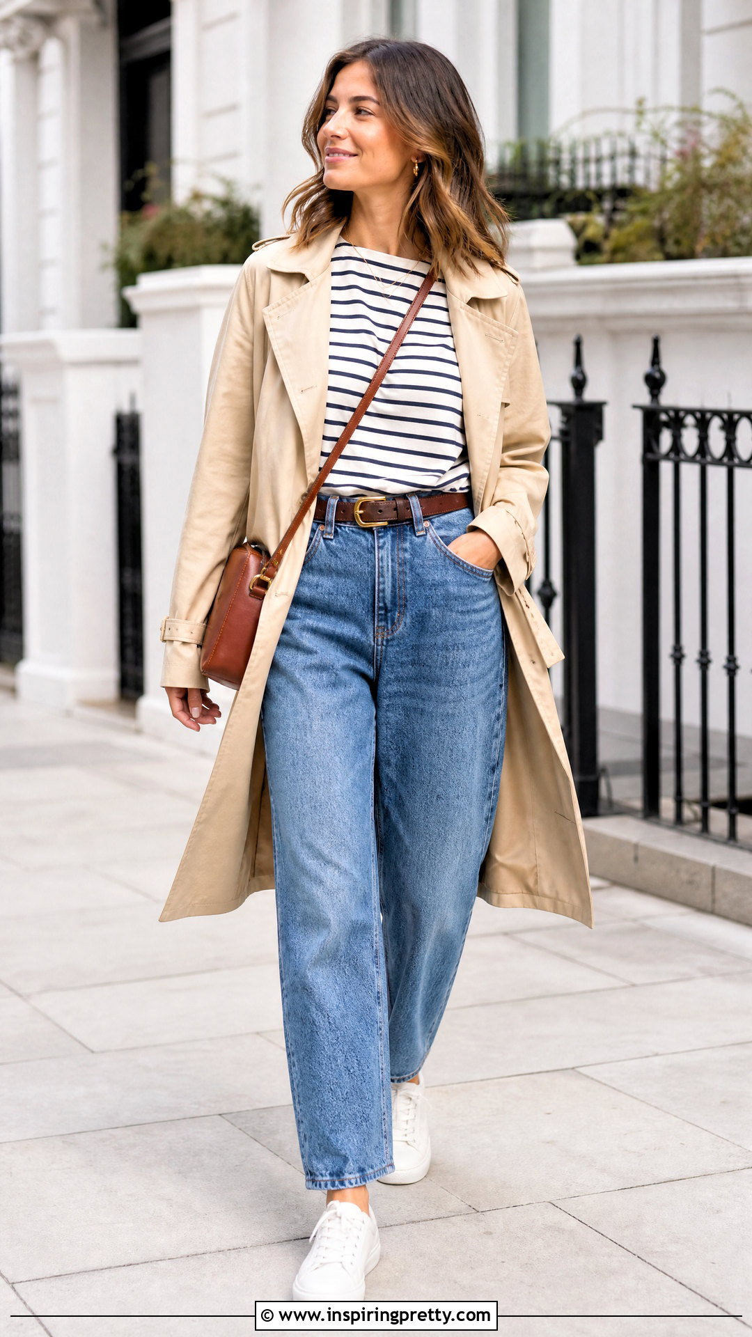 Striped T Shirt With Relaxed Jeans - 50 Top For Jeans