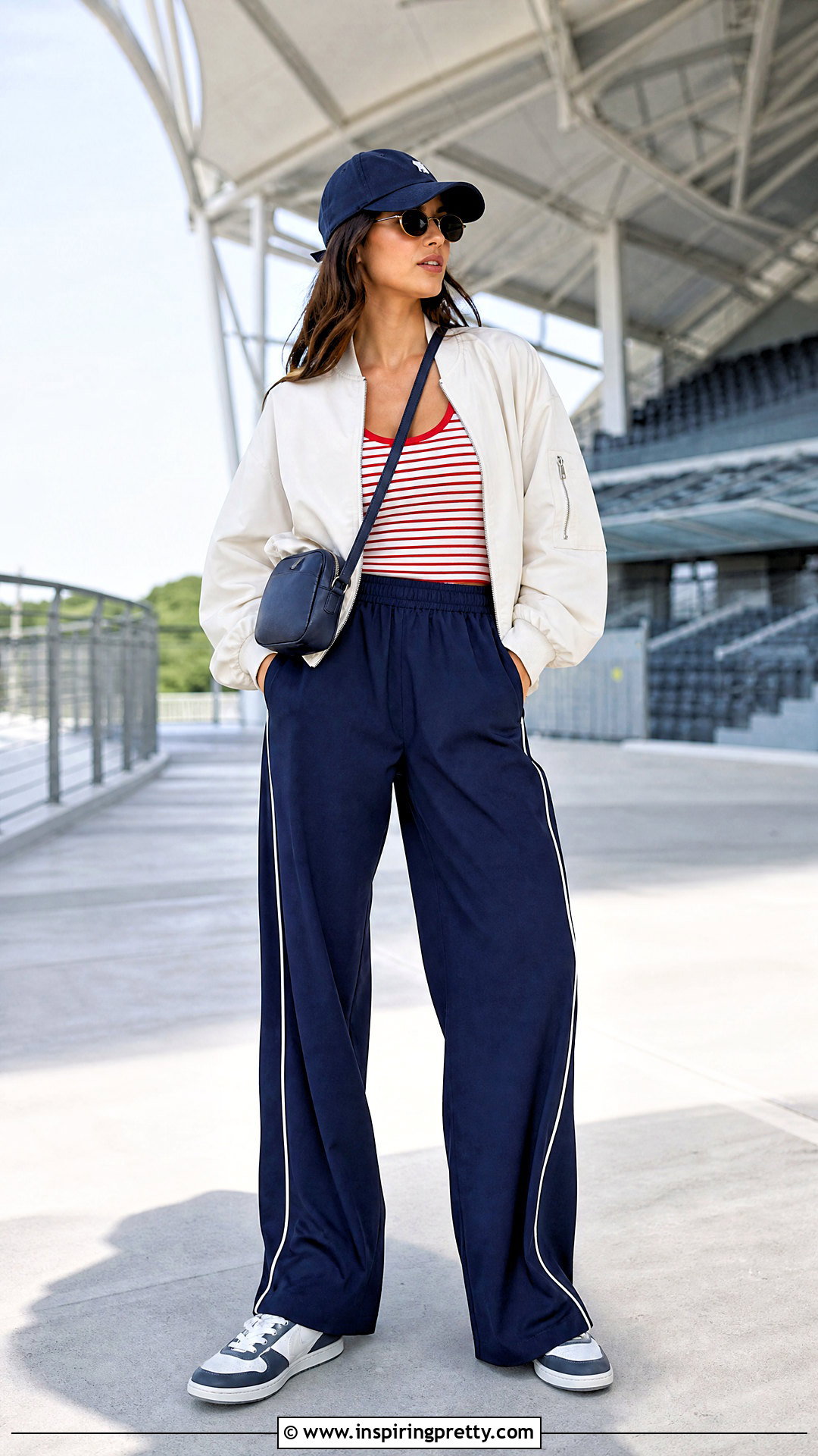Striped Tank Top With Track Pants - 50 striped tank top outfit ideas
