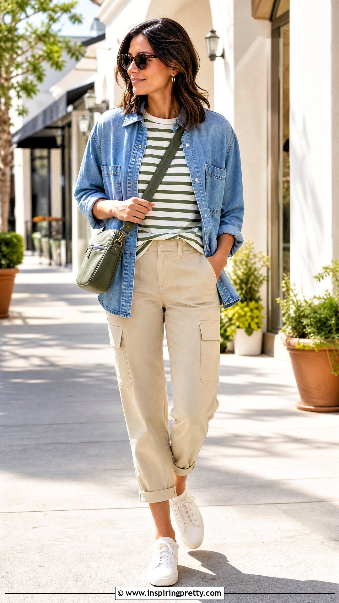 Striped Top Weekend Errands Outfit - 50 stripes top outfit ideas