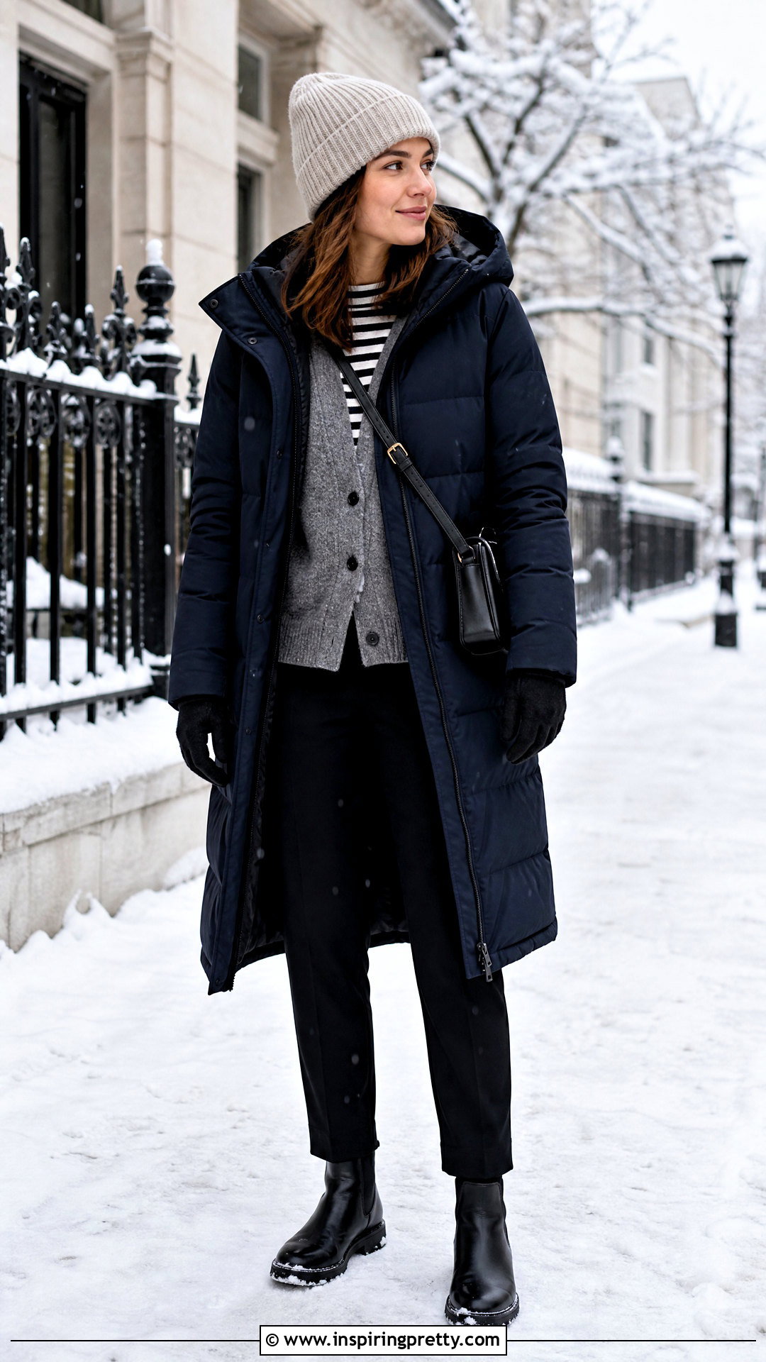 Striped Top Winter Outfit - 50 stripes top outfit ideas