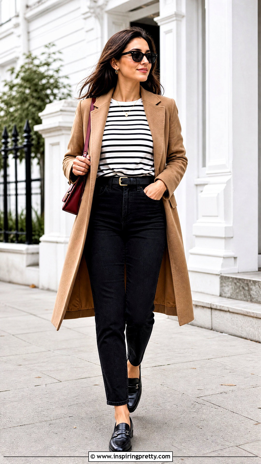 Striped Top With Black Jeans - 50 striped top outfit ideas