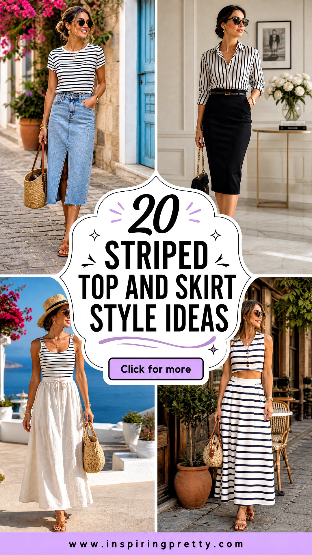 20 Striped Top and Skirt Style Ideas for Chic Summer Looks - 20 Striped Top and Skirt Style Ideas for Chic Summer Looks