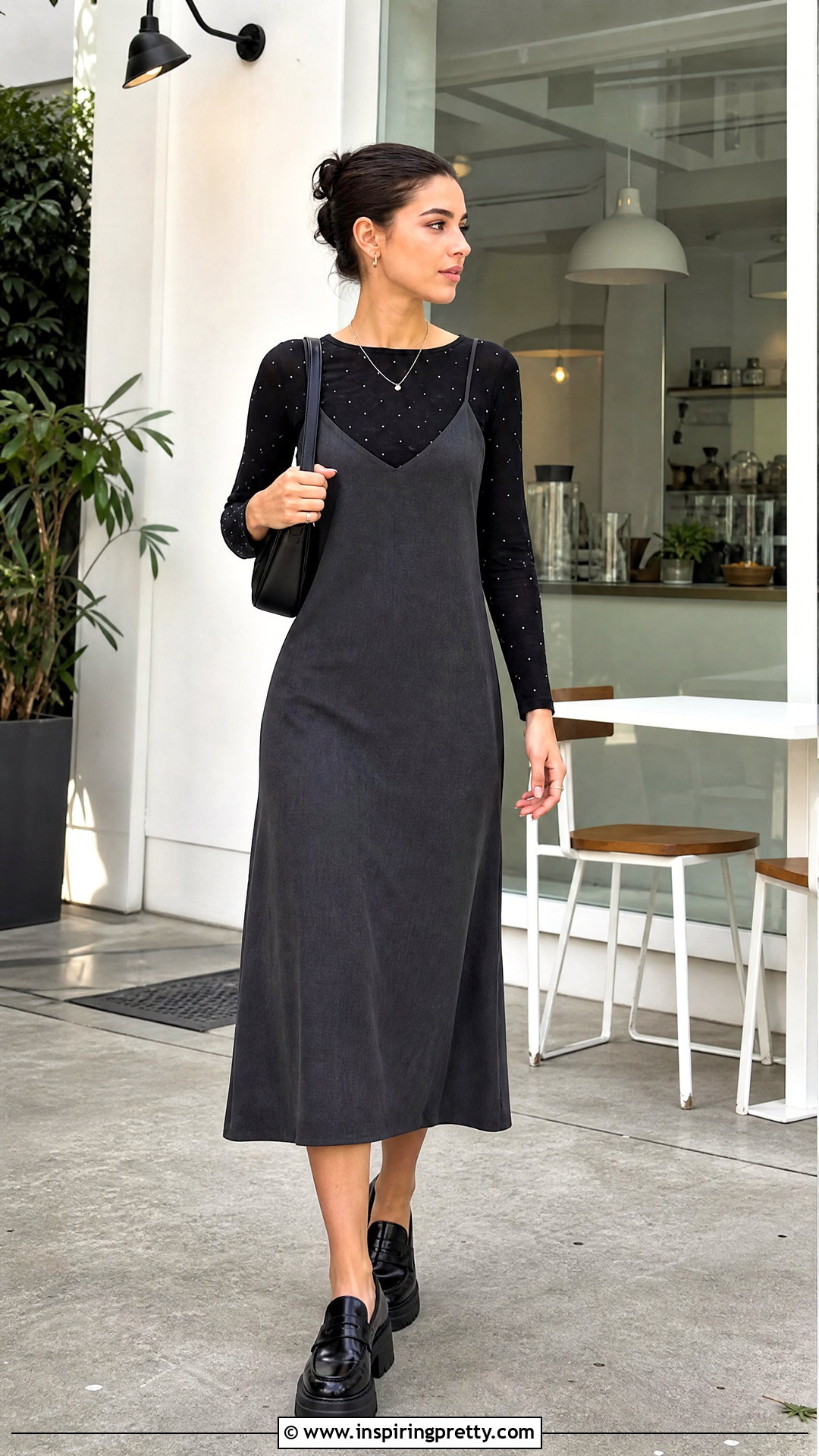 Studded Top With A Slip Dress - how to style studded tops (20 ways)
