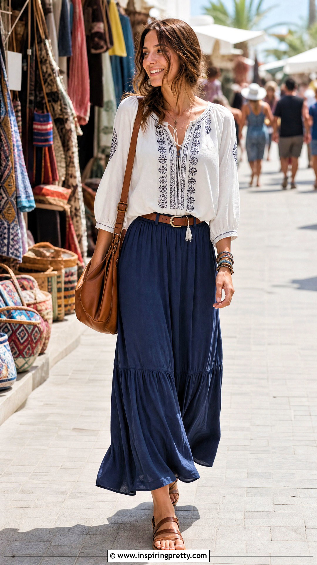 Style And Co Peasant Blouse And Maxi Skirt Outfit - 20 Style And Co Tops outfit ideas