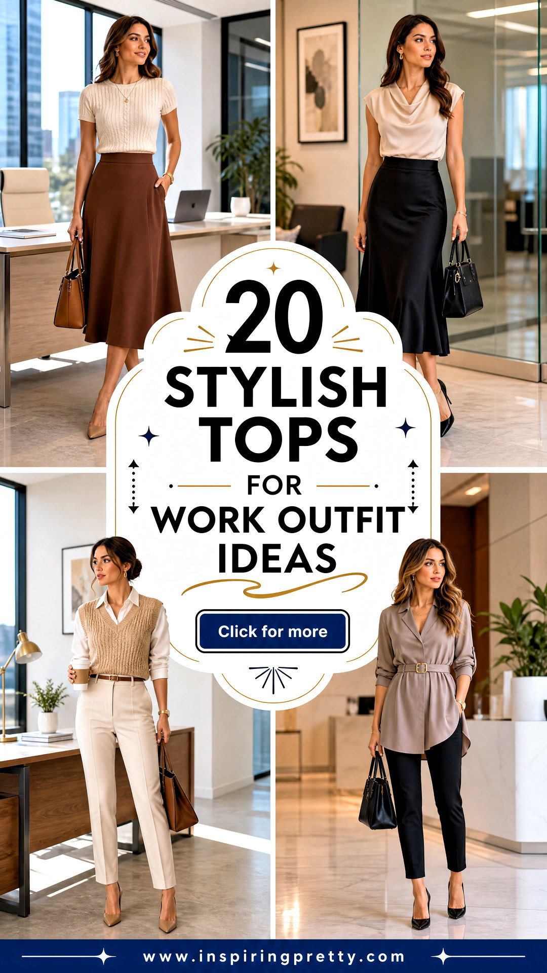 20 Stylish Tops For Work Outfit Ideas for Polished Days - 20 Stylish Tops For Work Outfit Ideas for Polished Days
