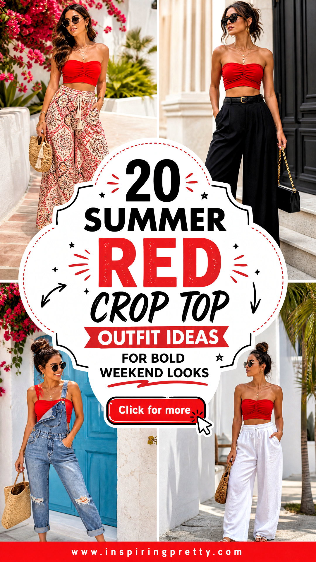 20 Summer Red Crop Top Outfit Ideas for Bold Weekend Looks - 20 Summer Red Crop Top Outfit Ideas for Bold Weekend Looks