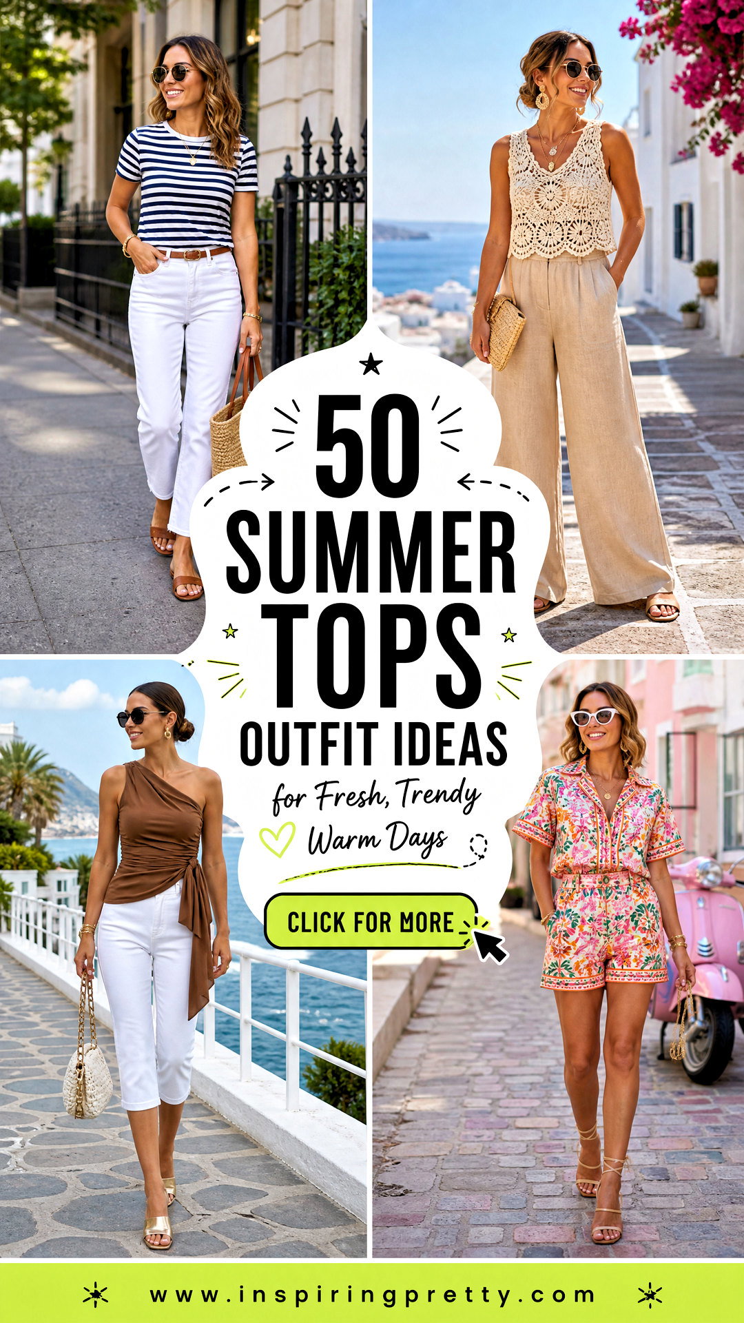 50 Summer Tops Outfit Ideas for Fresh Trendy Warm Days - 50 Summer Tops Outfit Ideas for Fresh, Trendy Warm Days