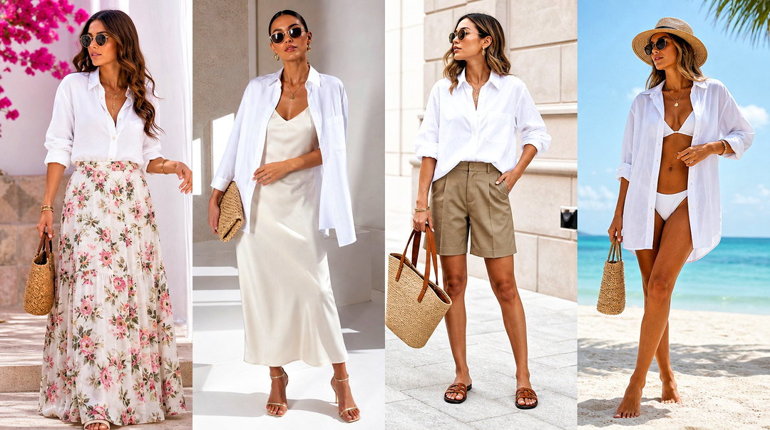 20 Summer White Button-Up Top Outfit Ideas for Chic Workdays