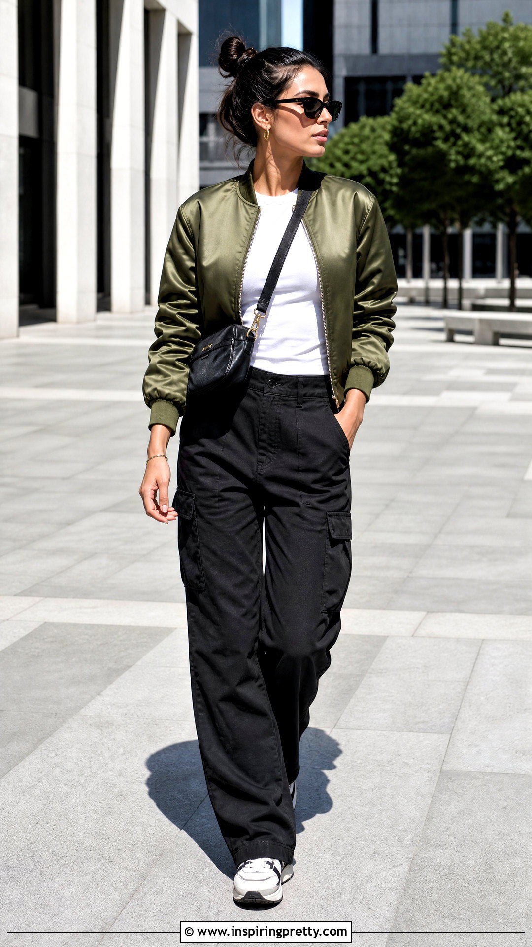 Sunday Bomber Jacket And Cargo Pants Outfit - 50 sunday top outfit ideas