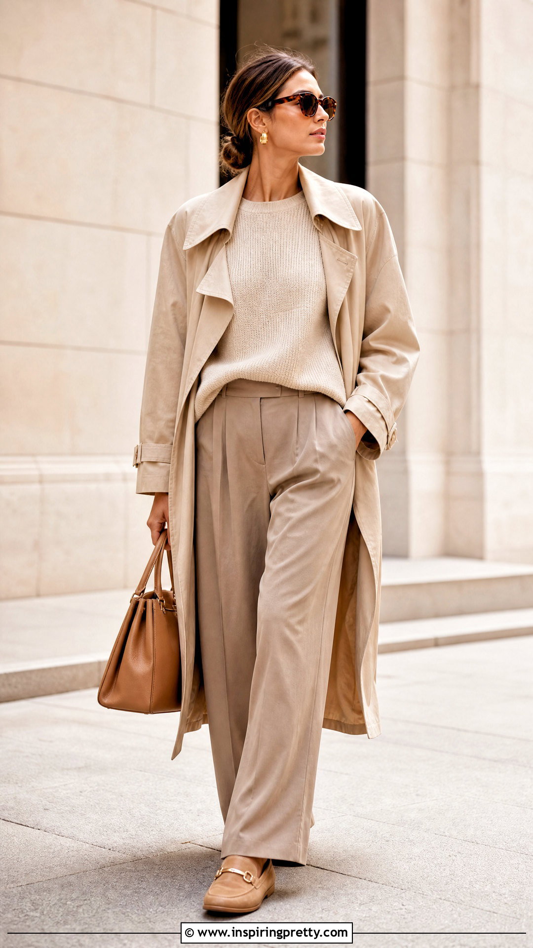 Sunday Monochrome Beige Outfit - 50 sunday top outfit ideas