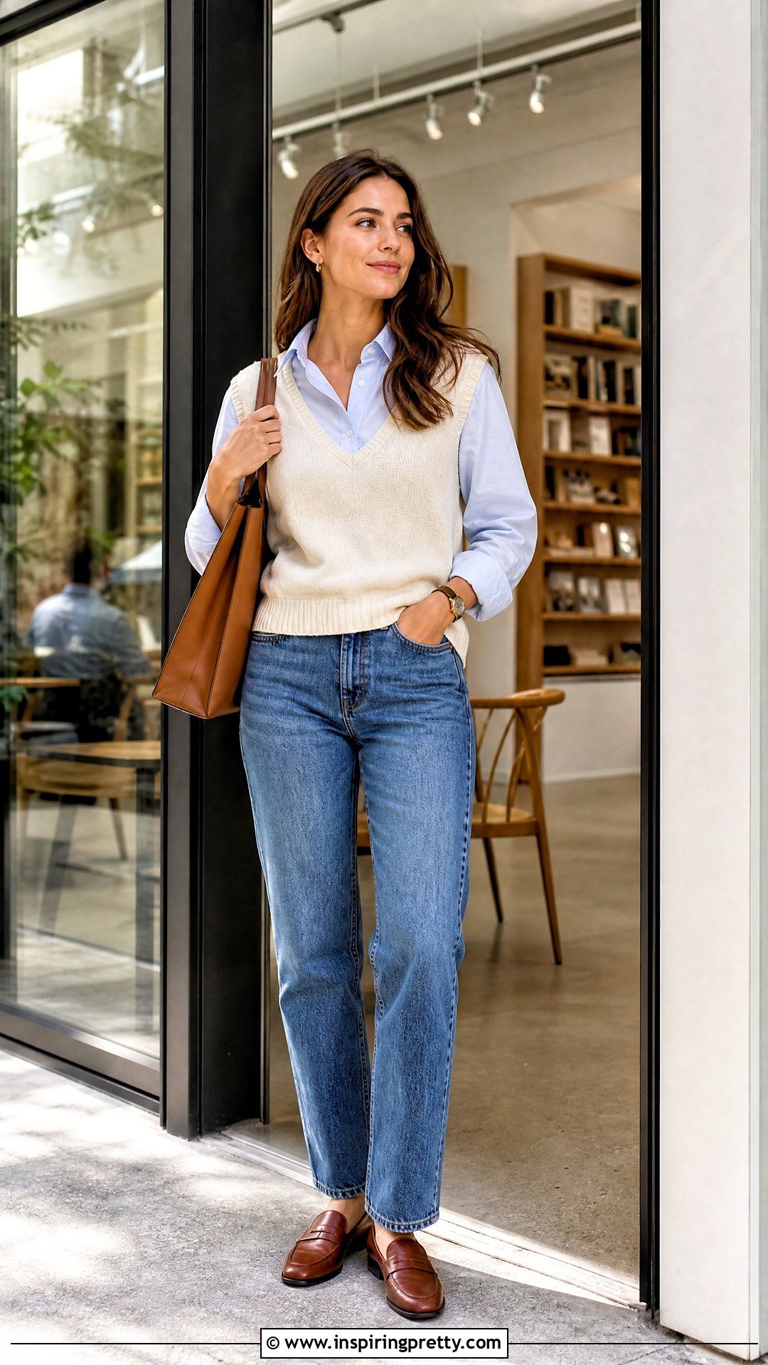 Sunday Sweater Vest And Button Down Outfit - 50 sunday top outfit ideas