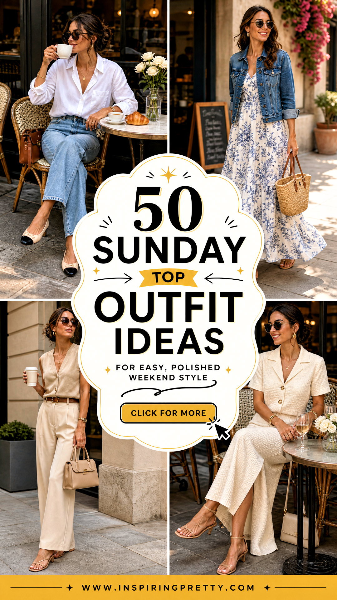 50 Sunday Top Outfit Ideas for Easy Polished Weekend Style - 50 Sunday Top Outfit Ideas for Easy, Polished Weekend Style
