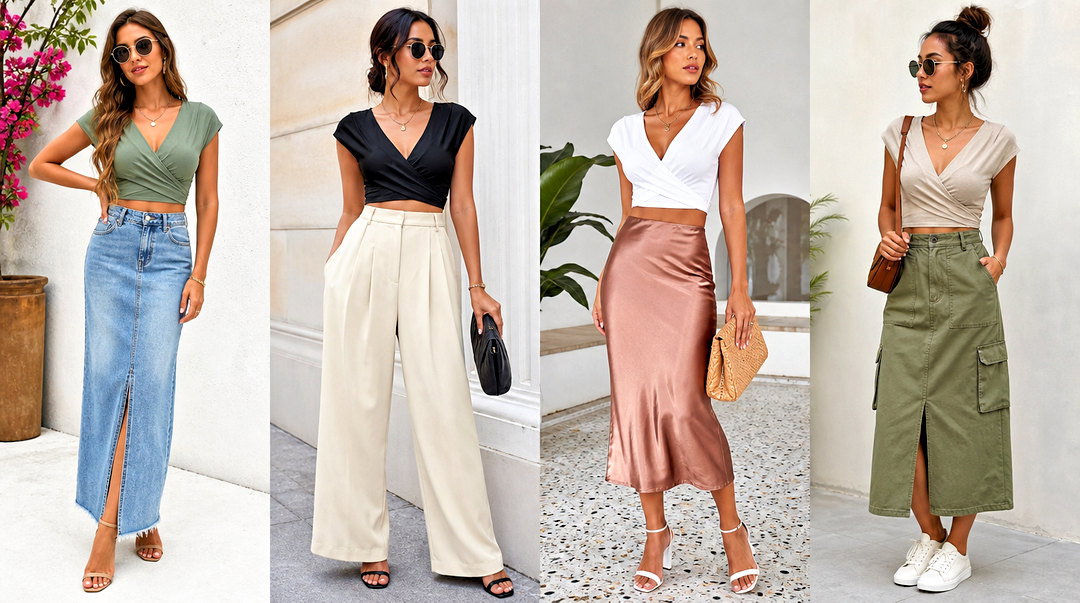 20 Surplice Crop Top Outfit Ideas for Flattering Summer Style