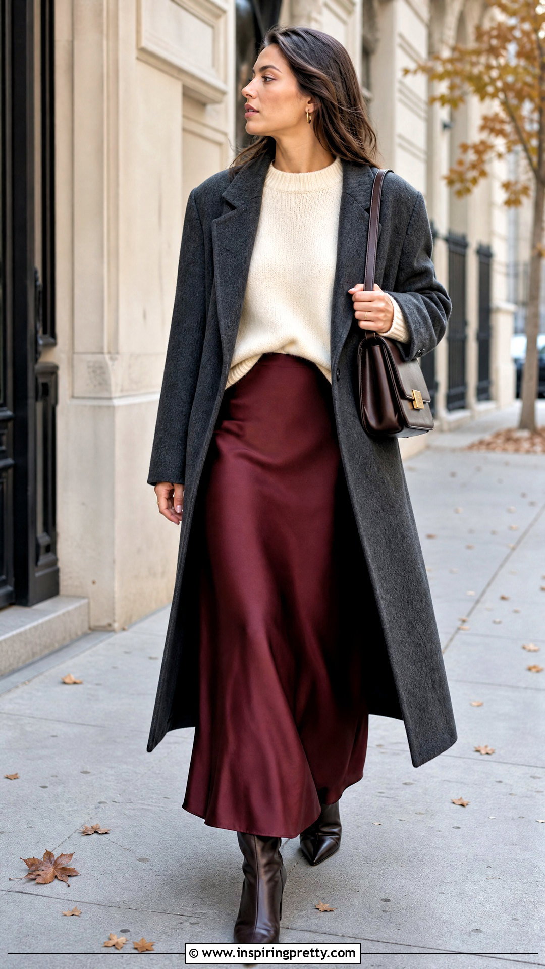Sweater And Slip Skirt Outfit - 50 skirt top outfit ideas