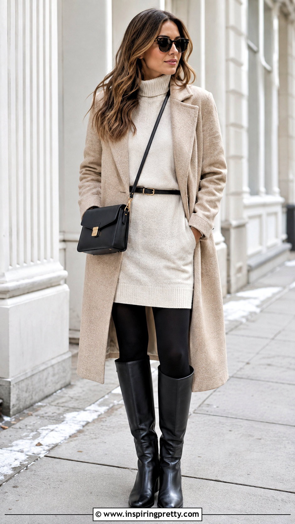 Sweater Dress With Leggings And Tall Boots - 20 Best Tops With Leggings
