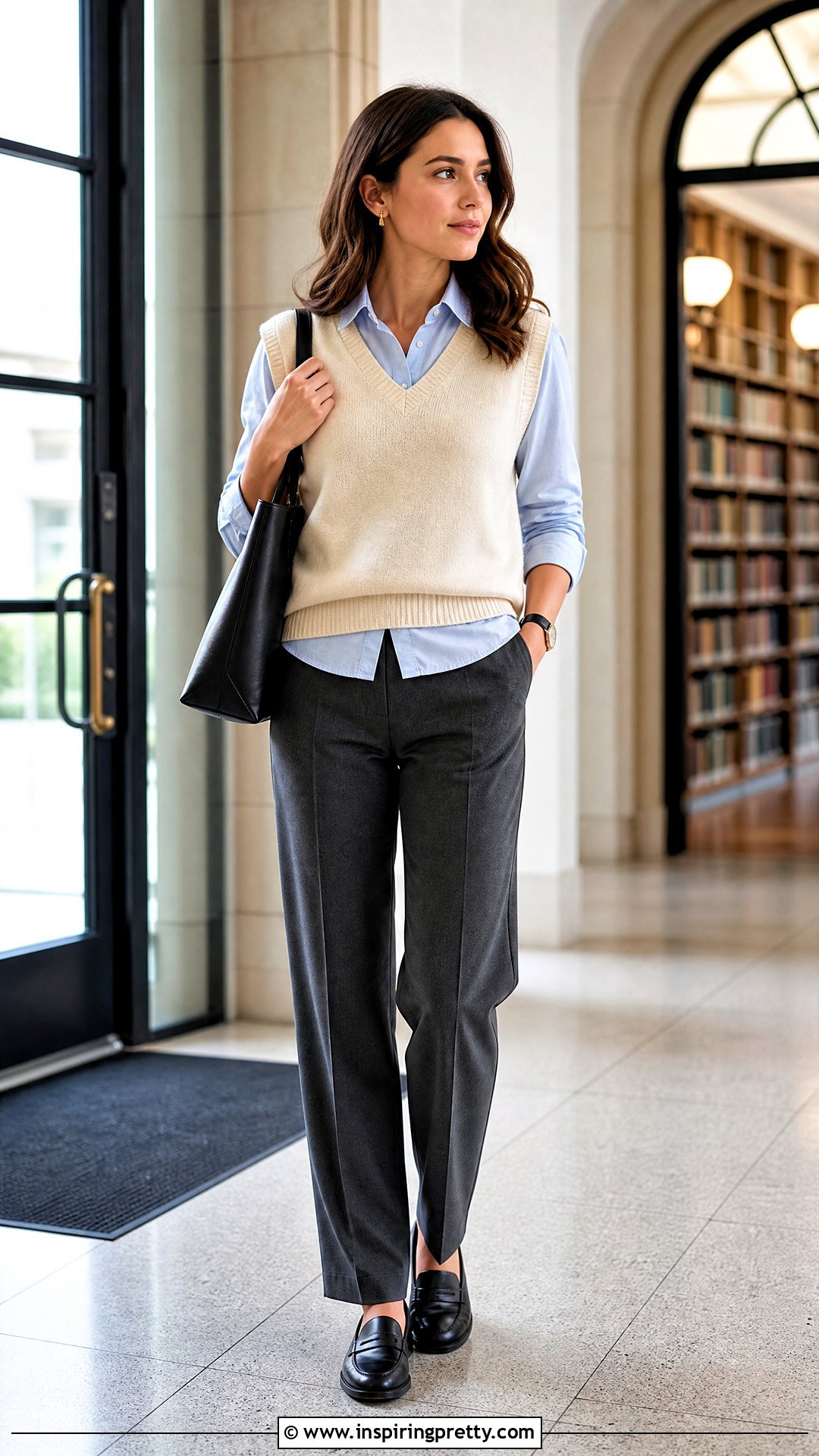 Sweater Vest And Button Down Shirt Outfit - 50 top outfits