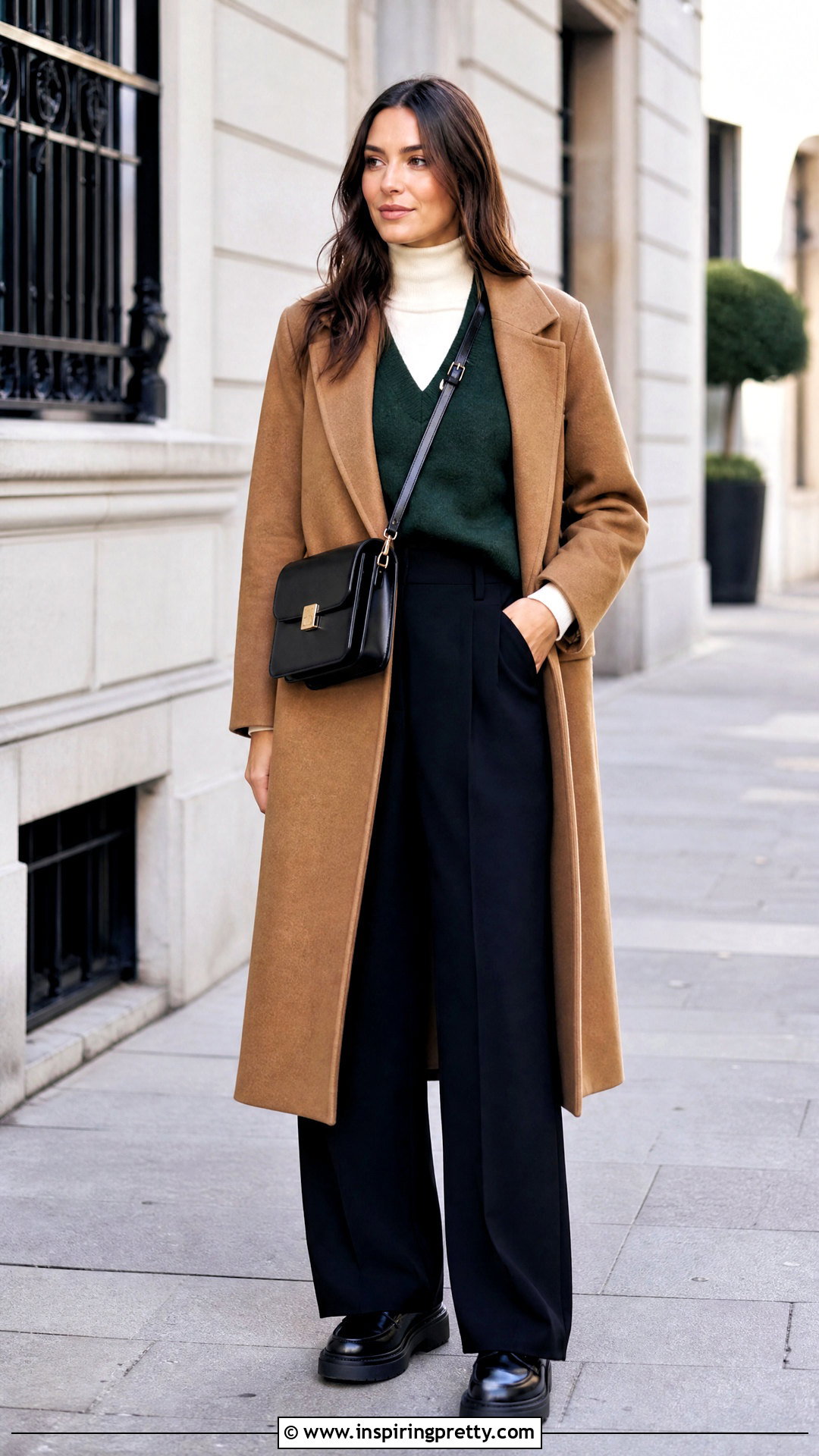 Sweater Vest And Turtleneck Outfit - 50 winter tops outfit ideas