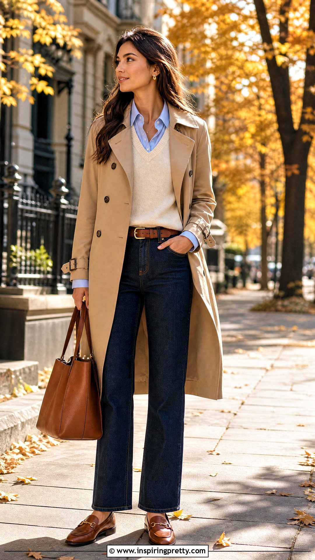 Sweater Vest Top With Button Down Shirt - 50 Vest Tops outfit ideas