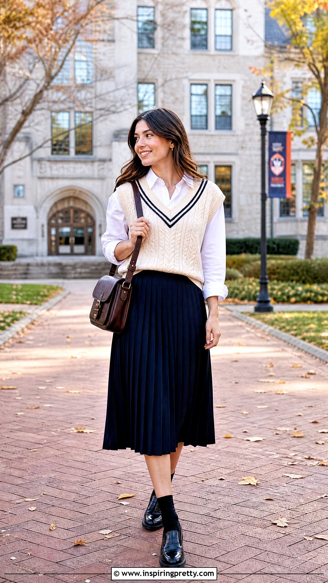 Sweater Vest With A Midi Skirt - What Top To Wear With A Midi Skirt (20 Ways)