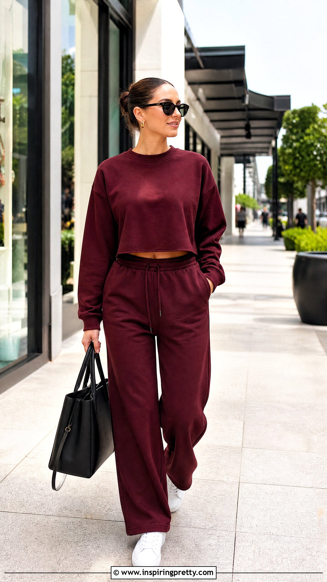 Sweatshirt And Wide Leg Trouser Set - 50 two pieces trouser and top