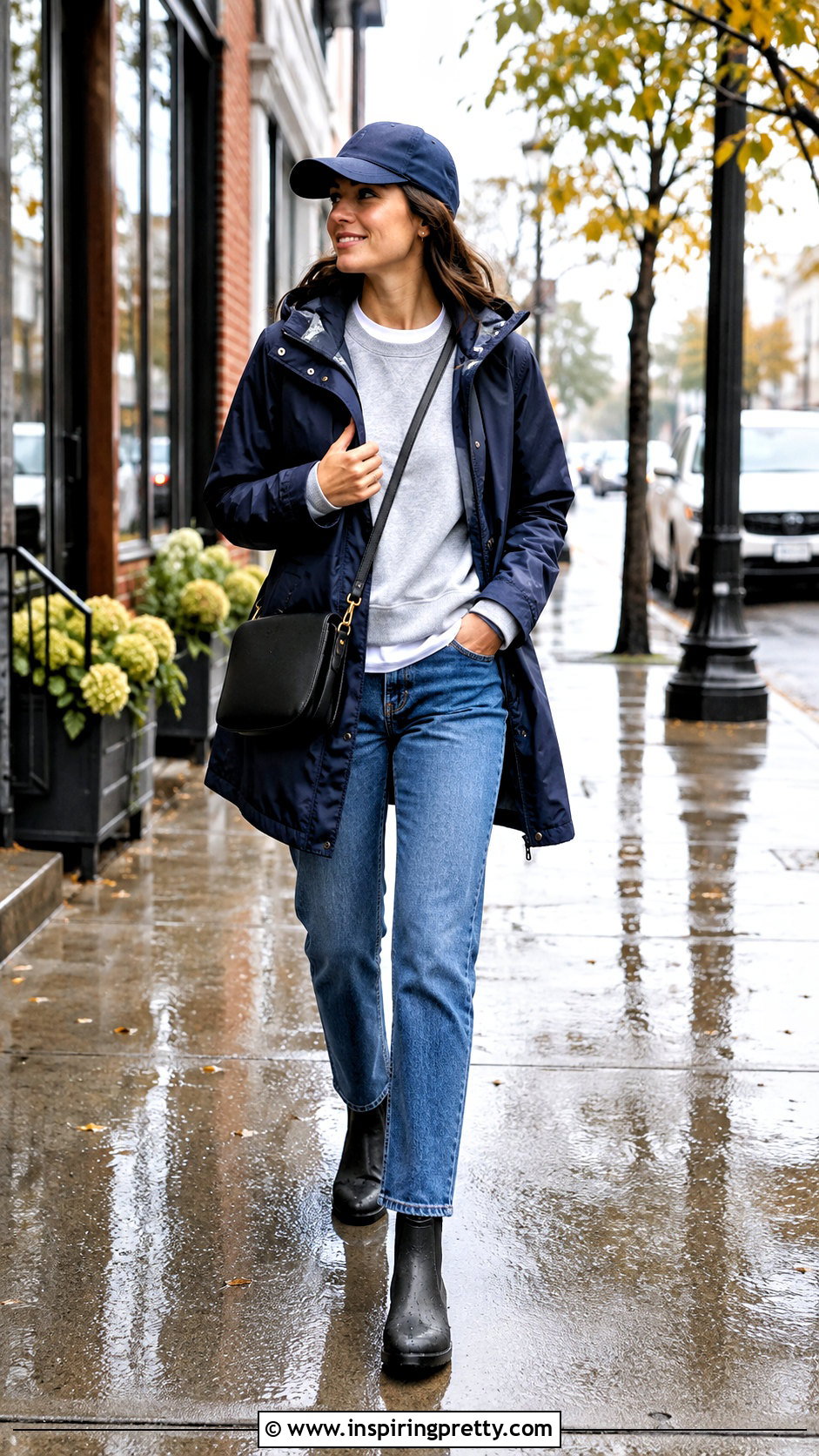 Sweatshirt Raincoat And Jeans Layering Outfit - 50 top layering ideas