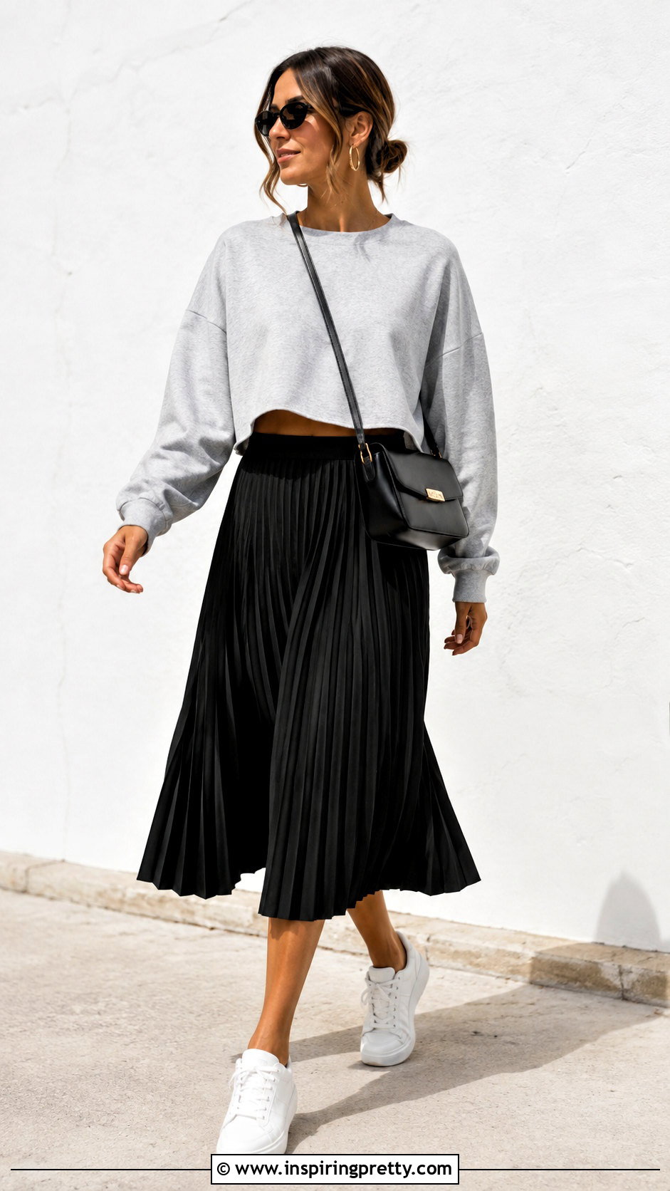 Sweatshirt Top With Midi Skirt - 50 different tops style names