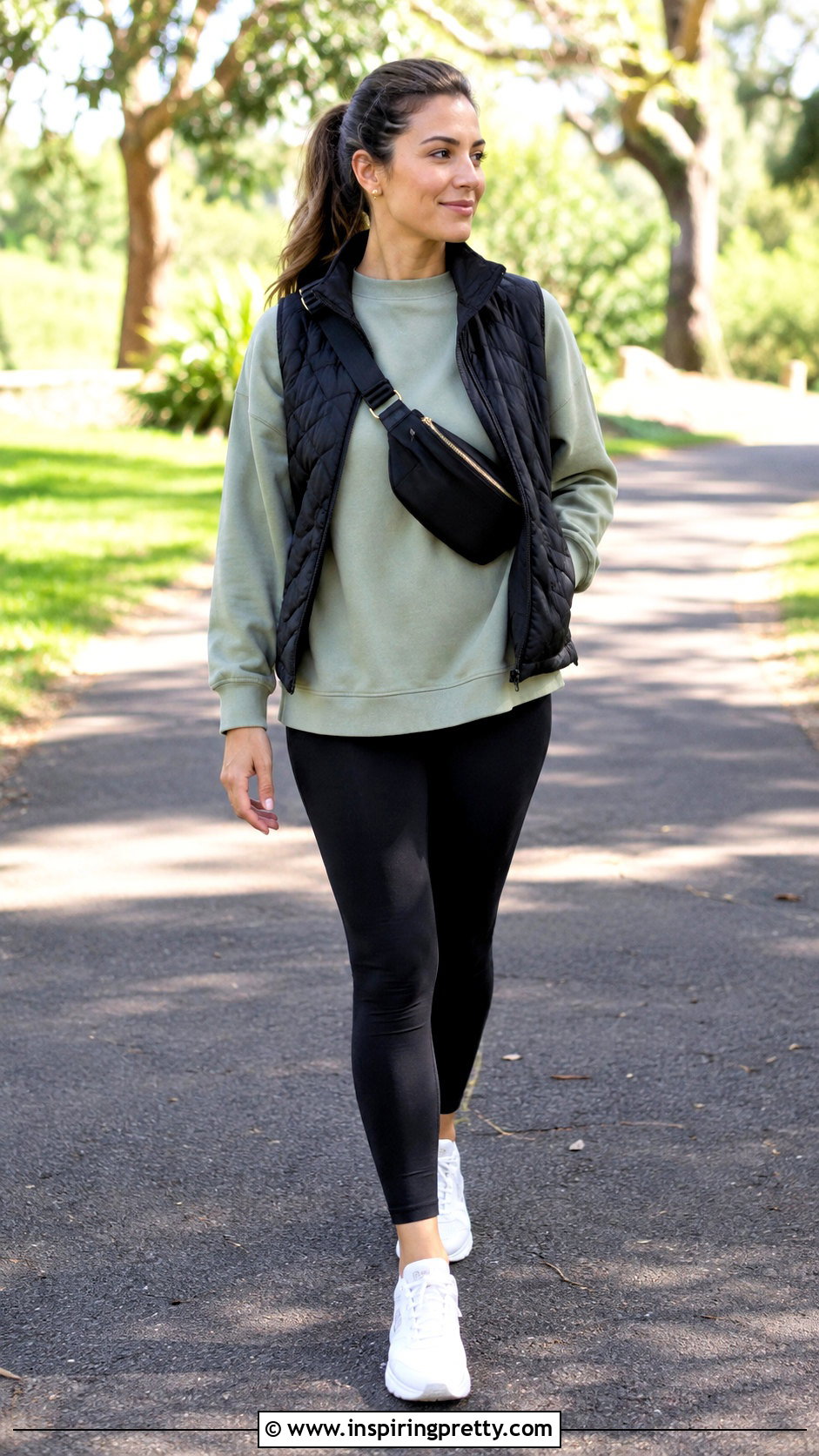 Sweatshirt With Leggings And Sneakers - 50 types of tops with names