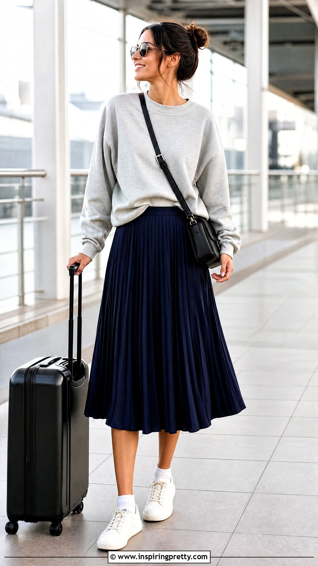 Sweatshirt With Pleated Skirt - what top goes with pleated skirt (20 ways)