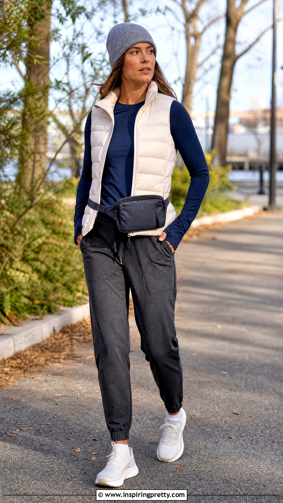 Sweaty Betty Top With Puffer Vest And Joggers - 20 sweaty betty tops outfit ideas