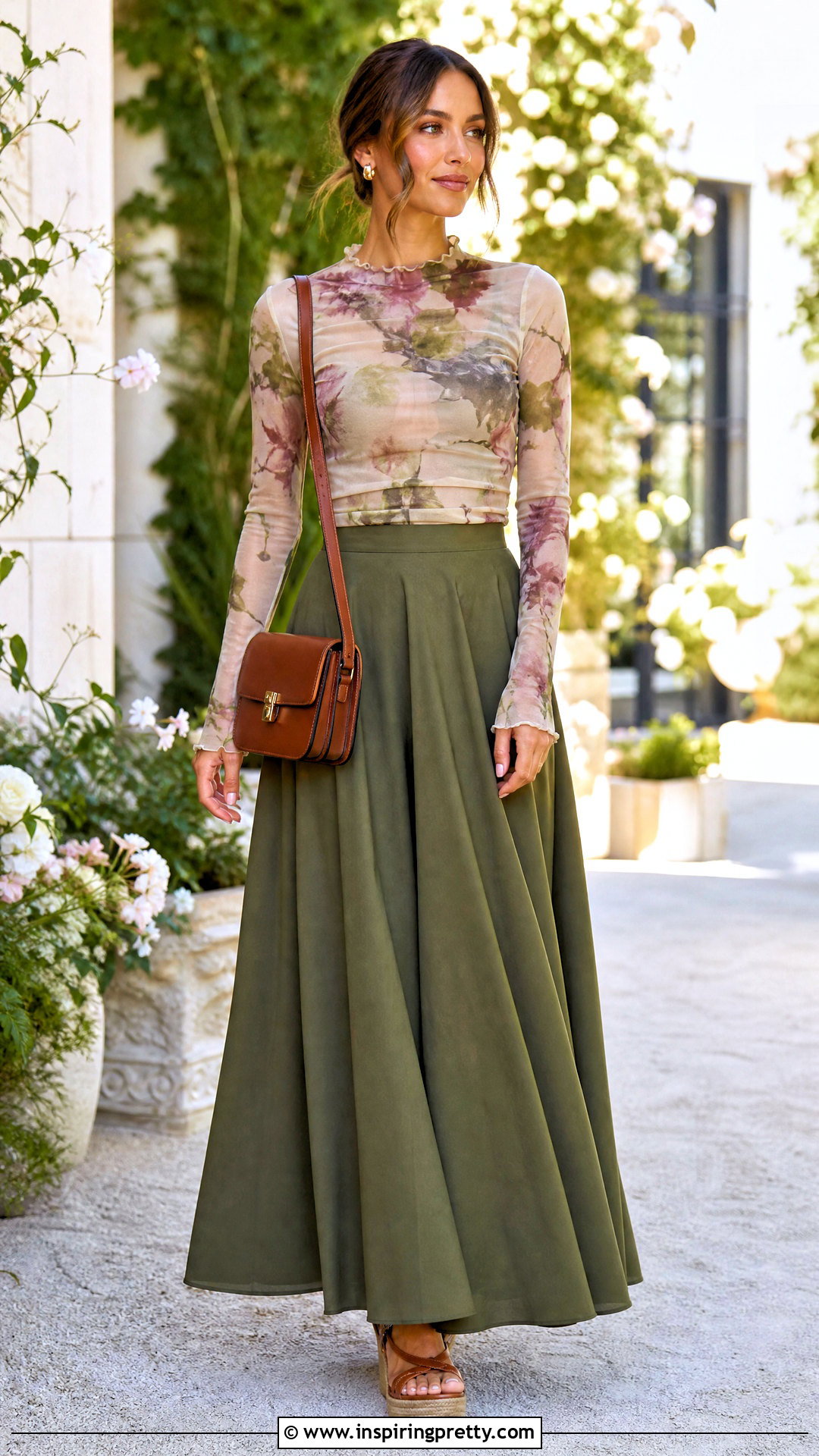 Sweet Pea Top With Maxi Skirt - 20 sweet pea tops outfit ideas