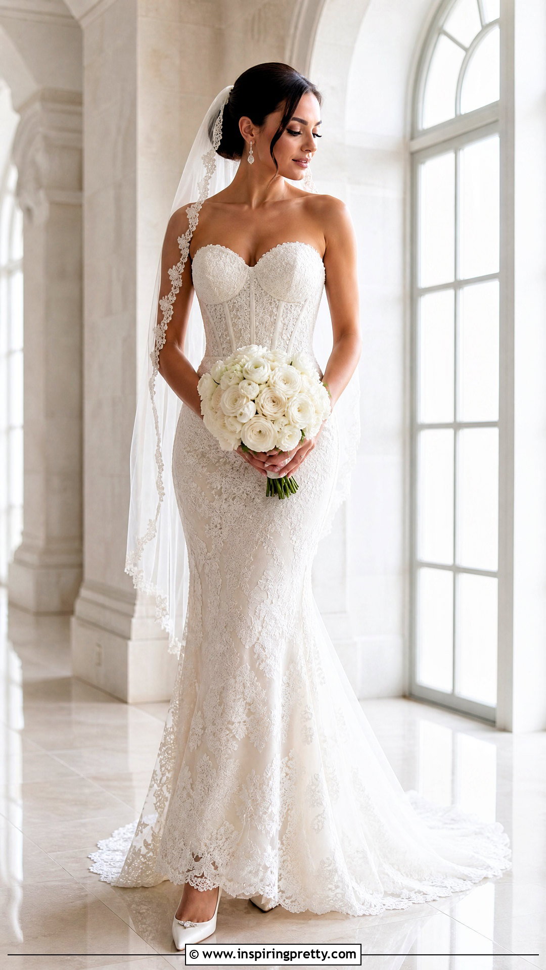 Sweetheart Corset Top Mermaid Wedding Dress - 20 corset top mermaid wedding dress outfit ideas