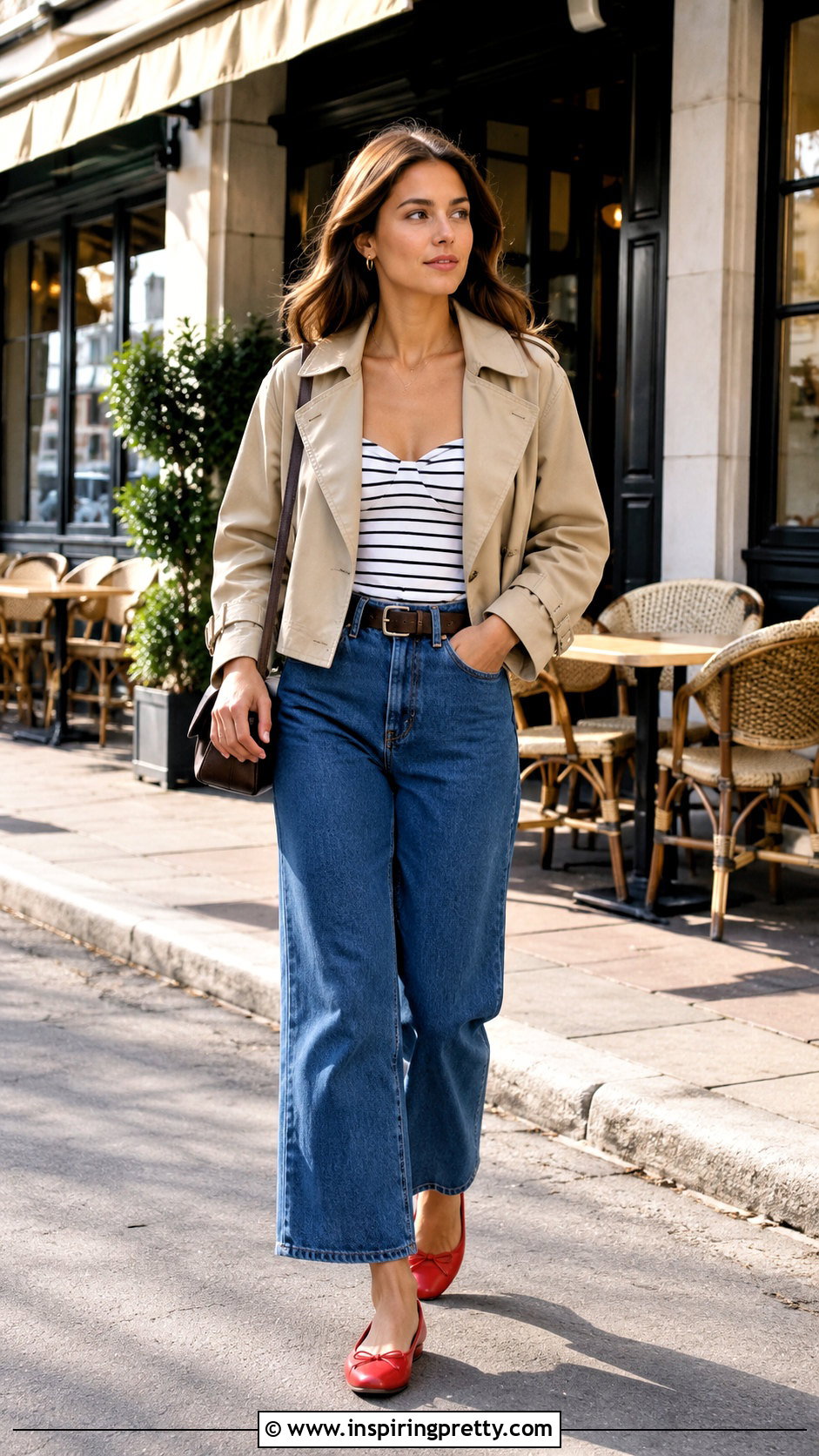 Sweetheart Top With Cropped Wide Leg Jeans - 50 sweetheart top outfit ideas