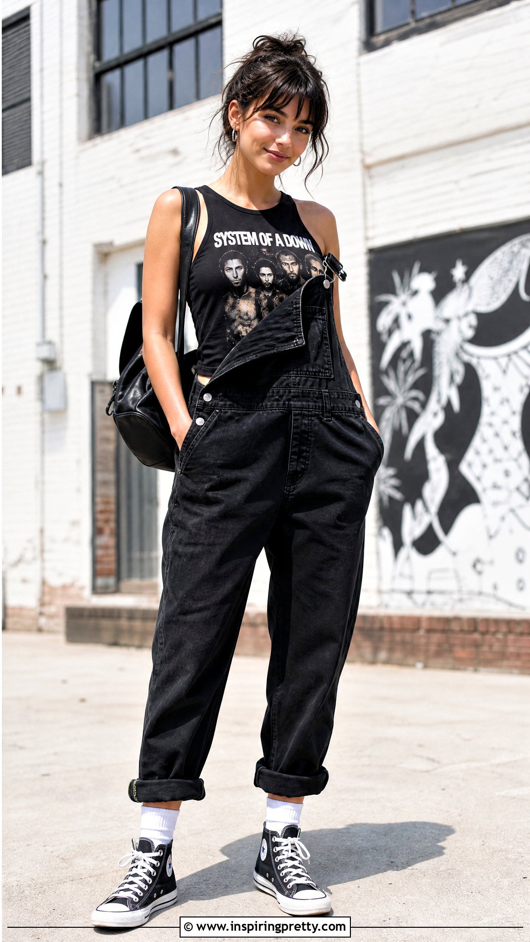 System Of A Down Tank Top With Overalls - 25 System Of A Down Tank Top outfit ideas