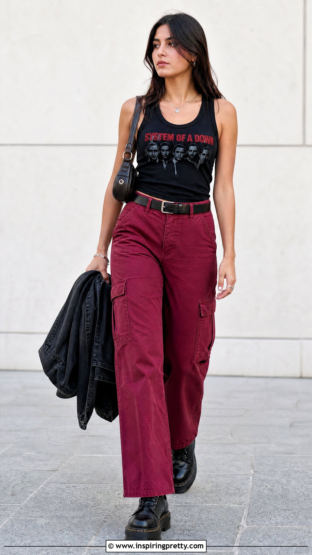 System Of A Down Tank Top With Red Pants - 25 System Of A Down Tank Top outfit ideas