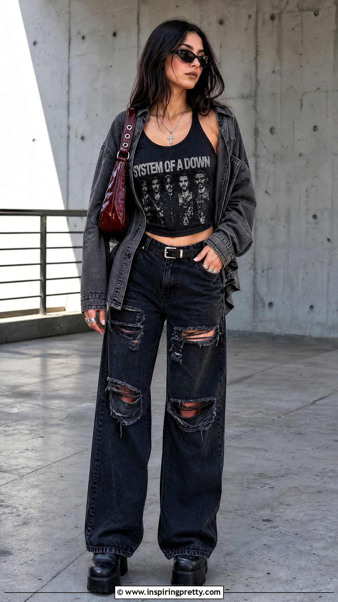 System Of A Down Tank Top With Ripped Black Jeans - 25 System Of A Down Tank Top outfit ideas