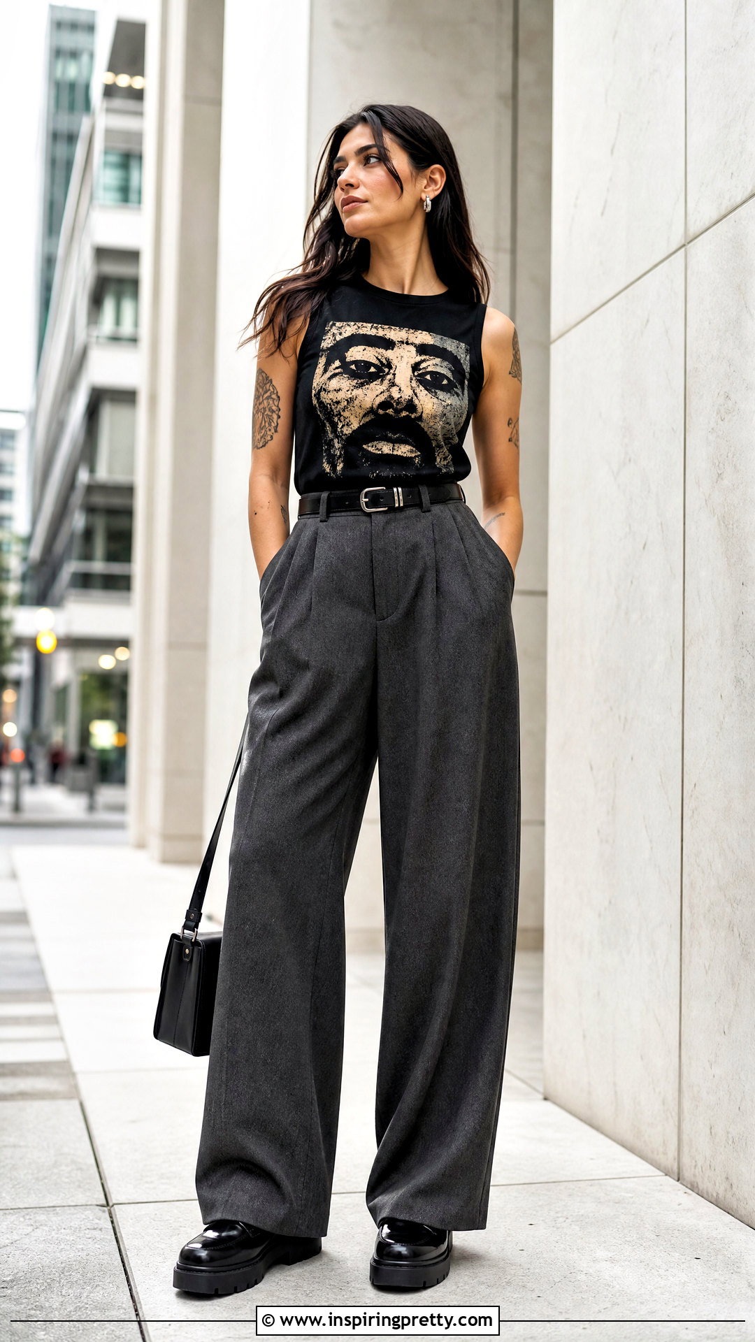 System Of A Down Tank Top With Wide Leg Trousers - 25 System Of A Down Tank Top outfit ideas