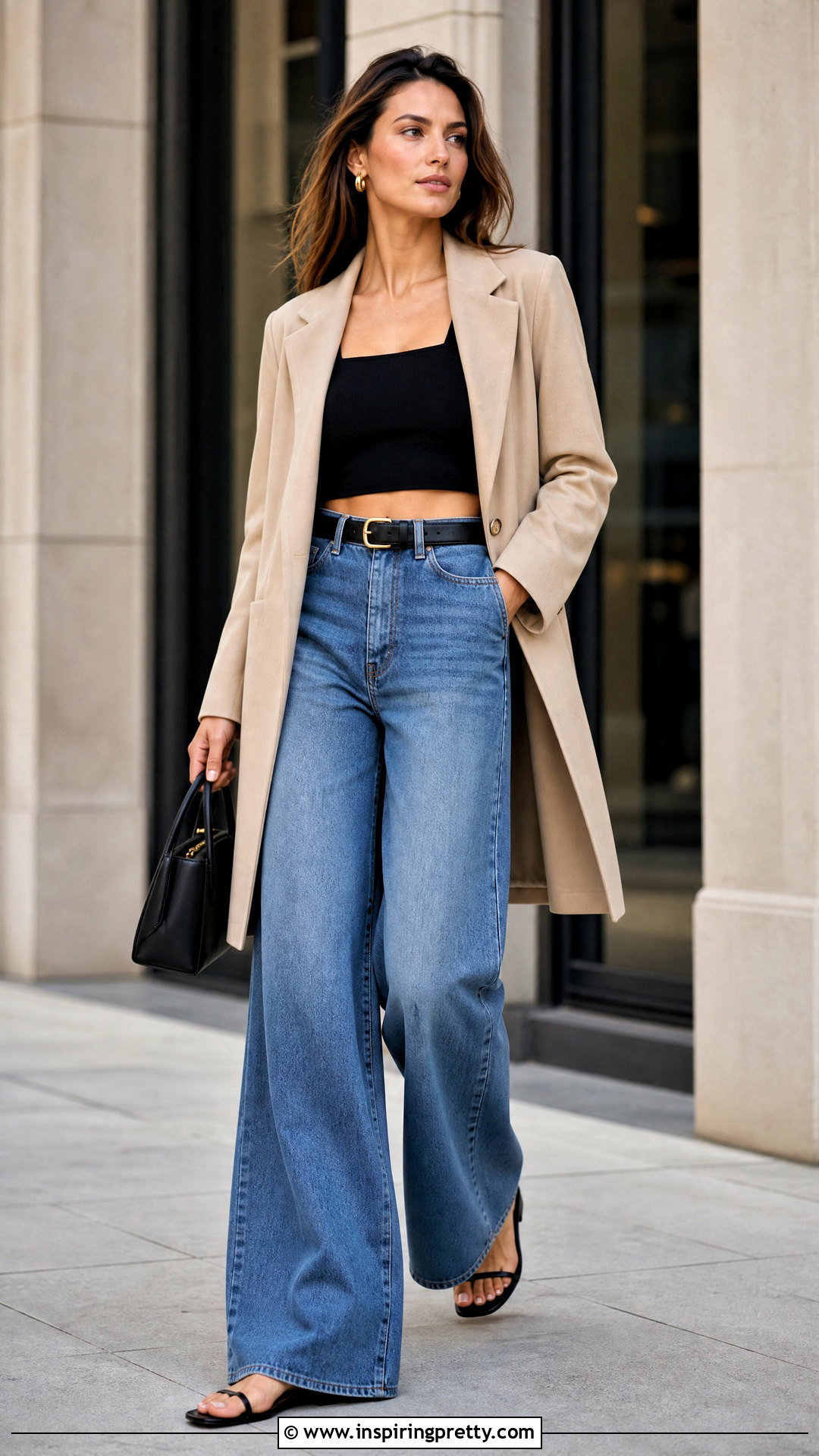 Tall Crop Top With Wide Leg Jeans - 50 crop top jeans