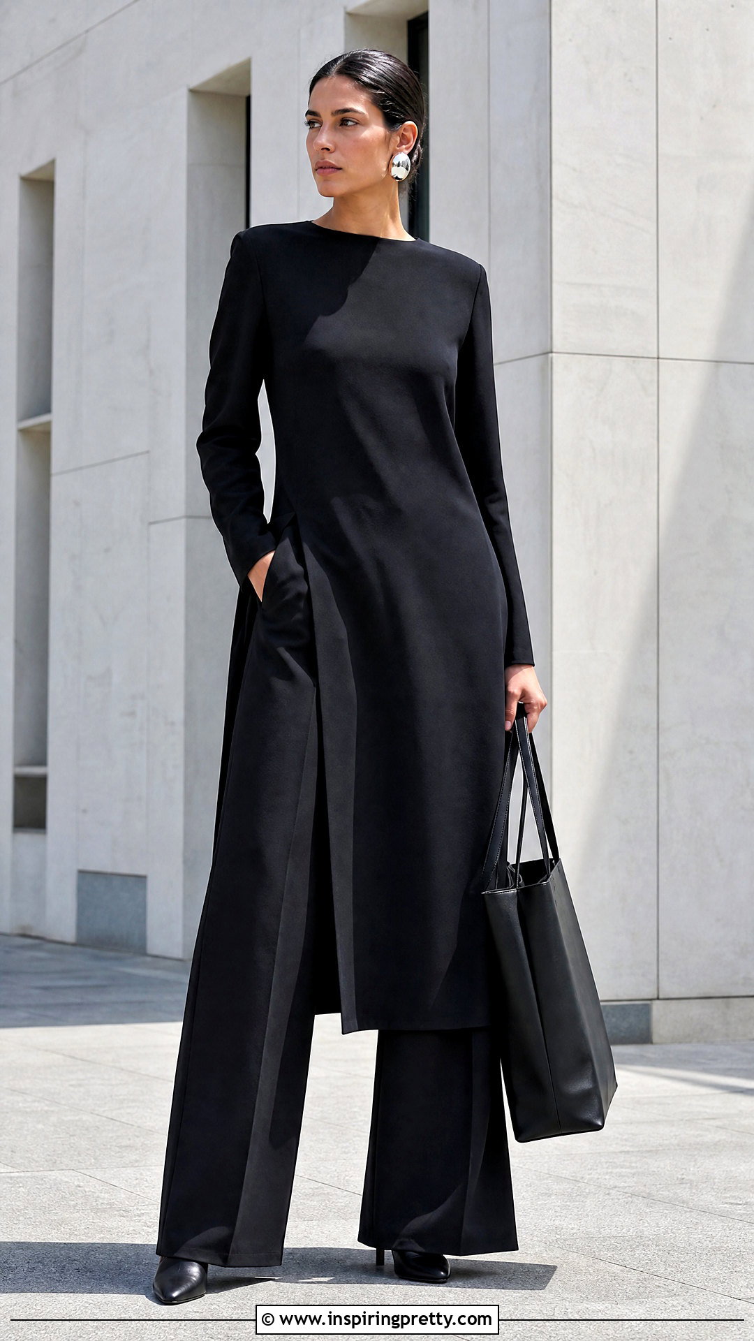 Tall Longline Top And Wide Leg Trouser Set - 50 two pics trouser and tops