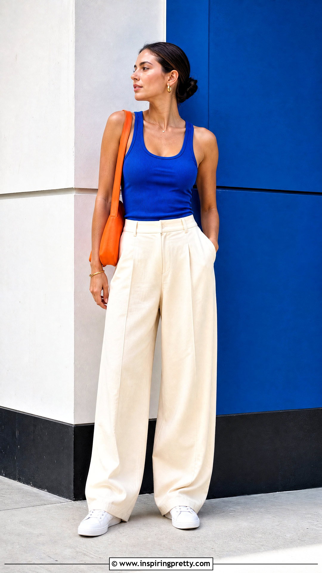 Tank Top And Color Block Outfit - 50 pap cewe tank top outfit ideas