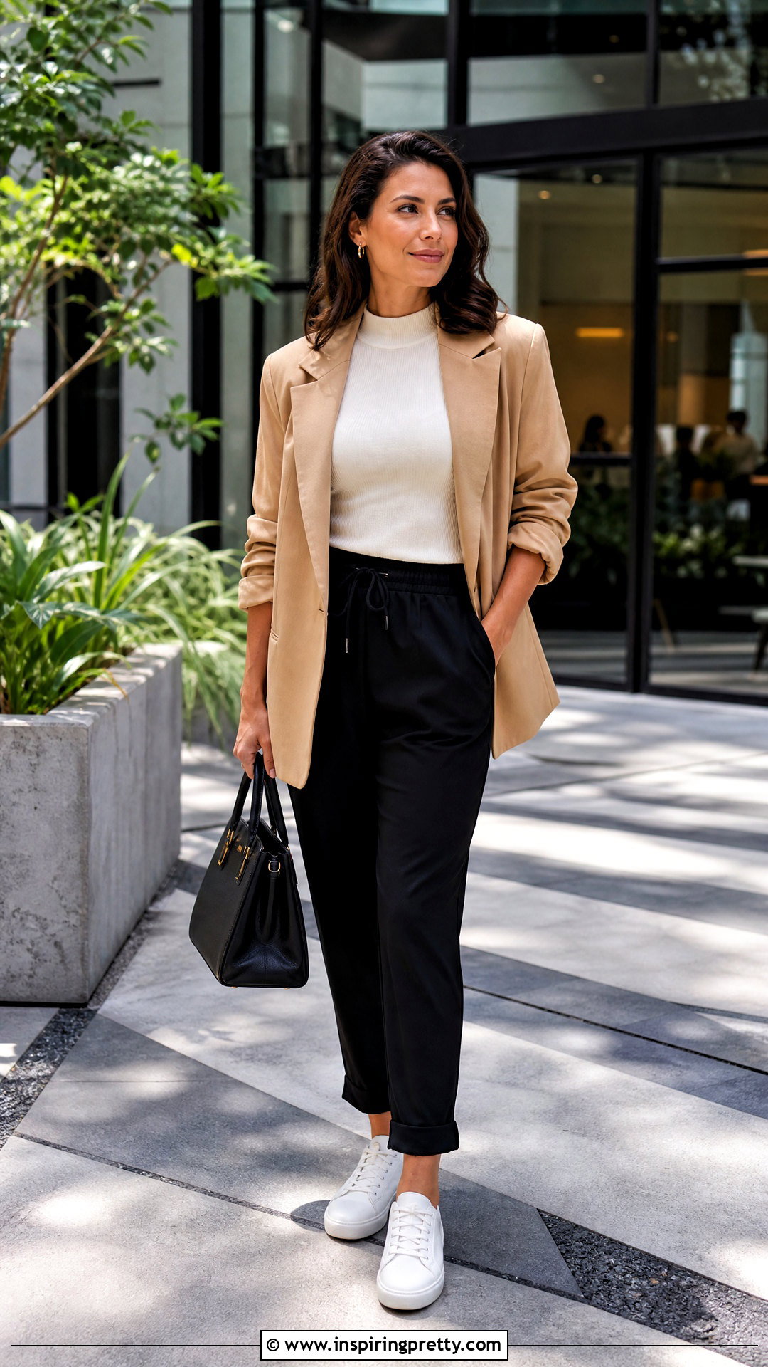 Tank Top And Joggers With Blazer Outfit - 20 Casual Outfit With Tank Top And Joggers