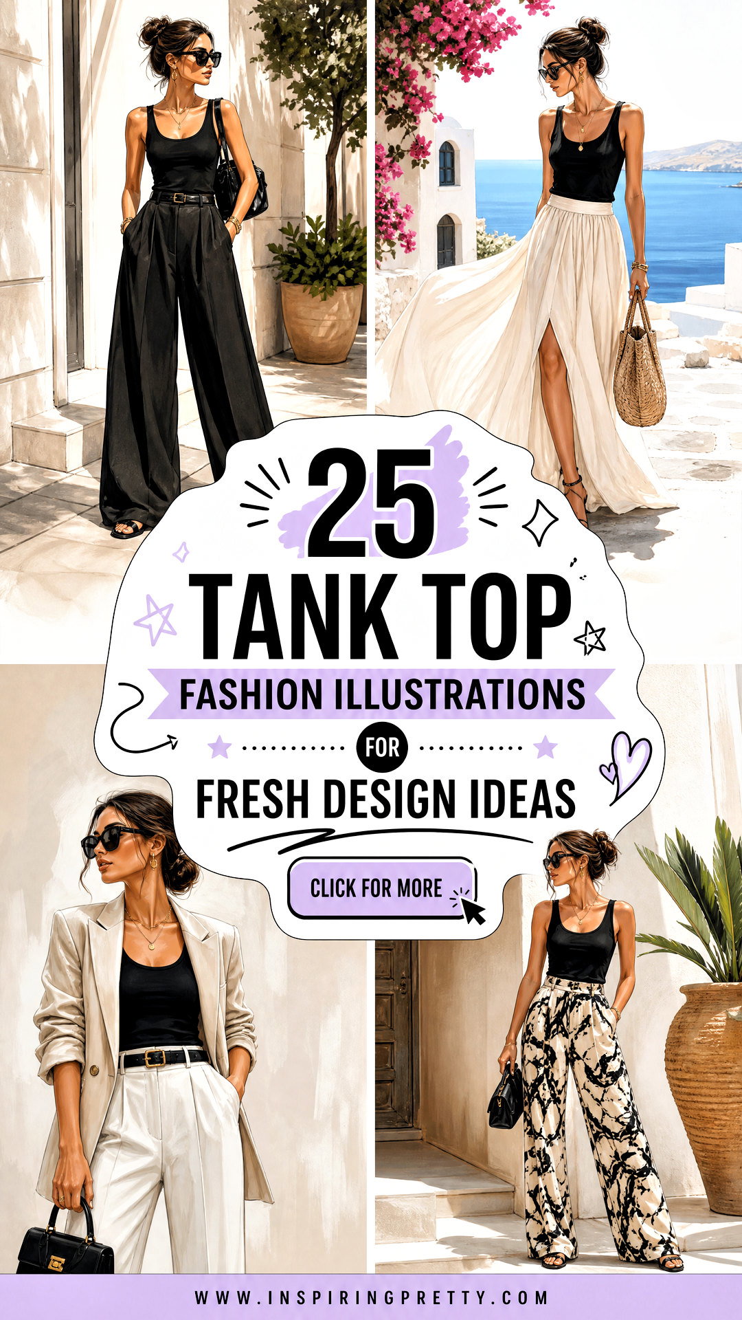 25 Tank Top Fashion Illustrations for Fresh Design Ideas - 25 Tank Top Fashion Illustrations for Fresh Design Ideas
