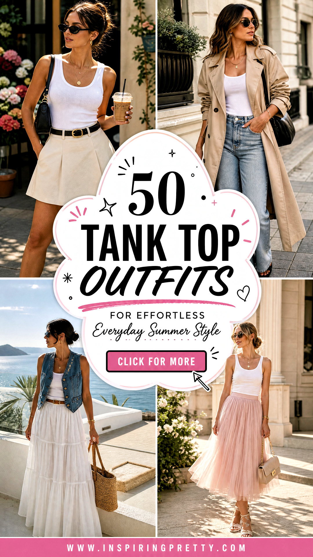 50 Tank Top Outfits for Effortless Everyday Summer Style - 50 Tank Top Outfits for Effortless Everyday Summer Style